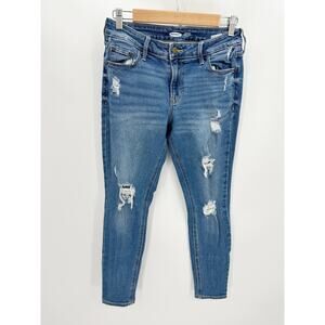 Old Navy Rockstar Super Skinny Medium Wash Blue Denim Jeans Women's Size 6